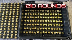 Hard Case Ammo Storage Box Travel Carrying 210 9mm 10mm .40 Rounds