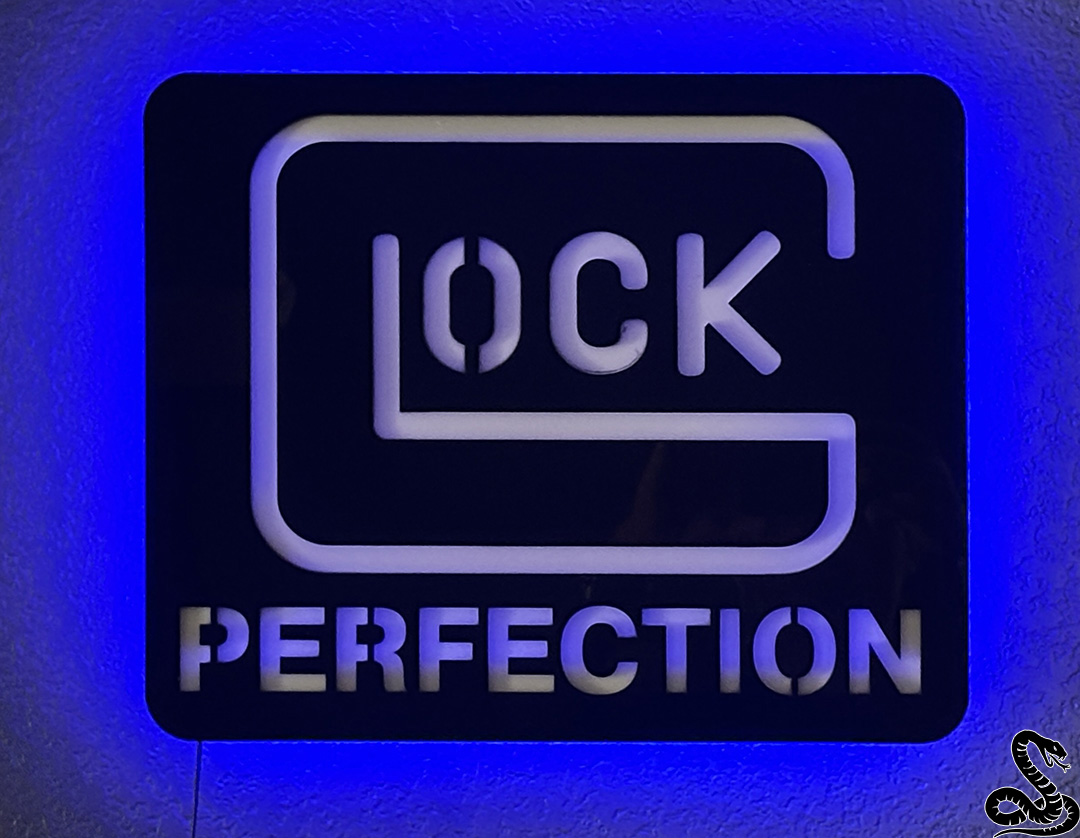 GLOCK LED LARGE LED Acrylic Sign - Home, Shop, Garage, Store
