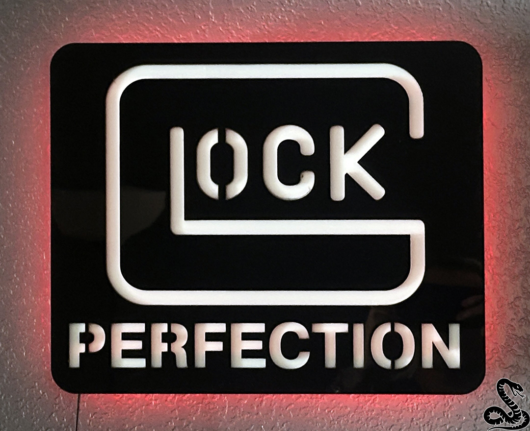GLOCK LED LARGE LED Acrylic Sign - Home, Shop, Garage, Store