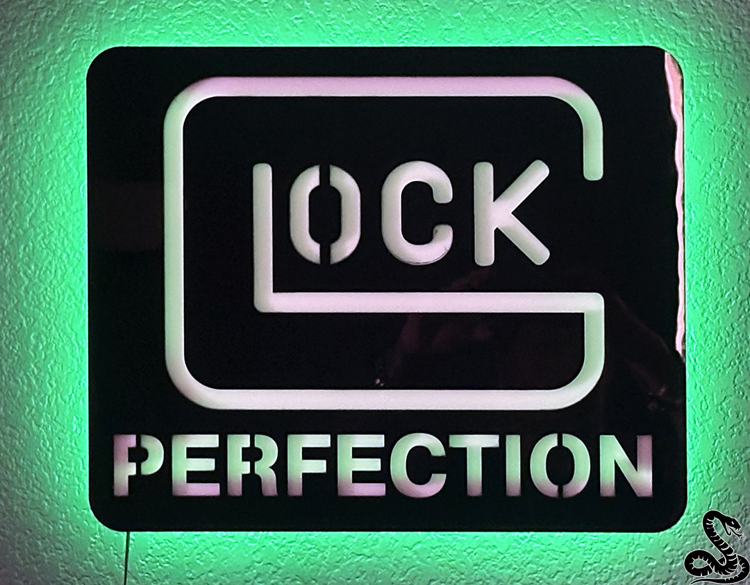 GLOCK LED LARGE LED Acrylic Sign - Home, Shop, Garage, Store