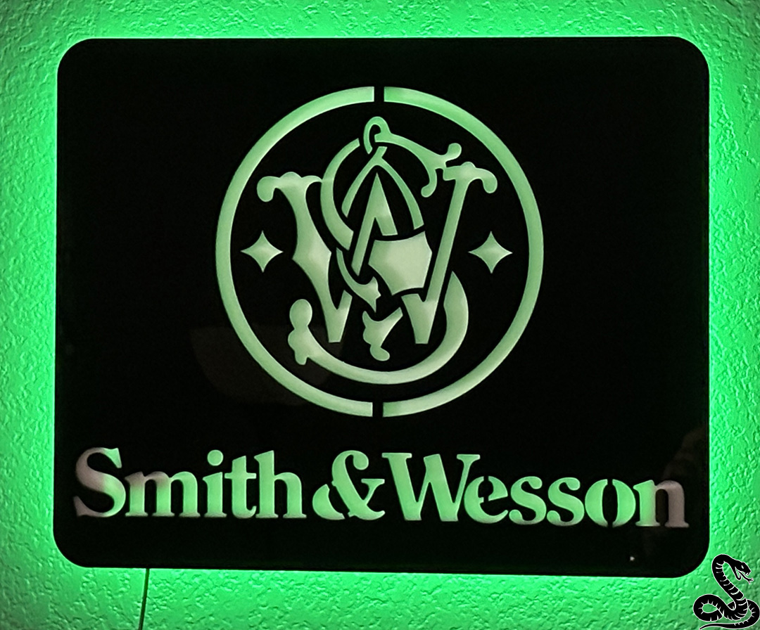 SMITH & WESSON LED LARGE LED Acrylic Sign - Home, Shop, Garage, Store